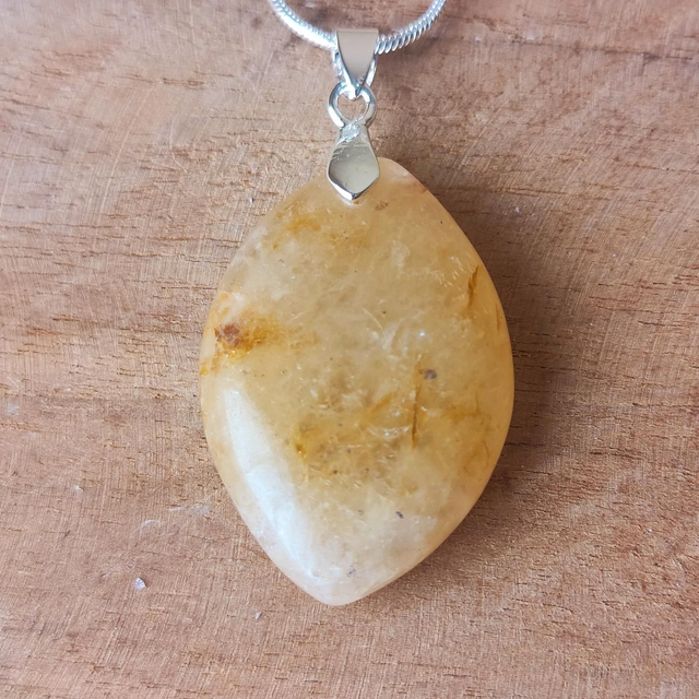 Pendentif "Séléné" Aventurine jaune A