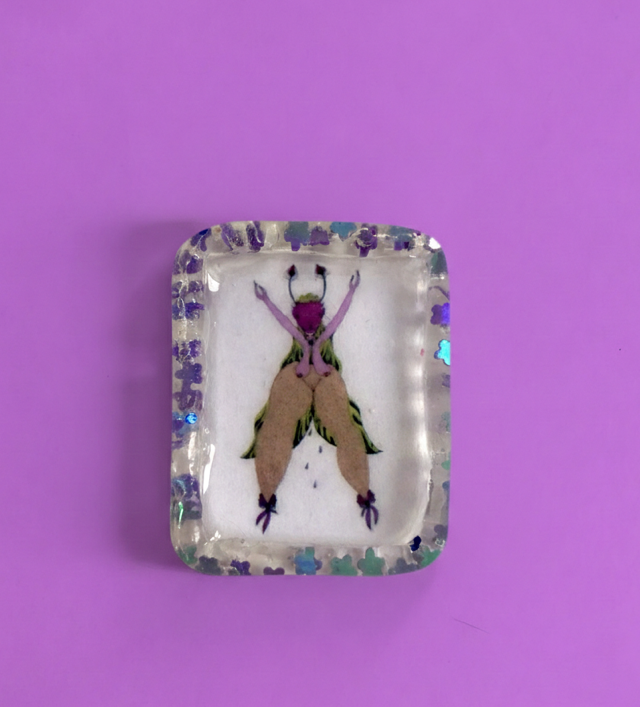Queer handmade resin magnet 