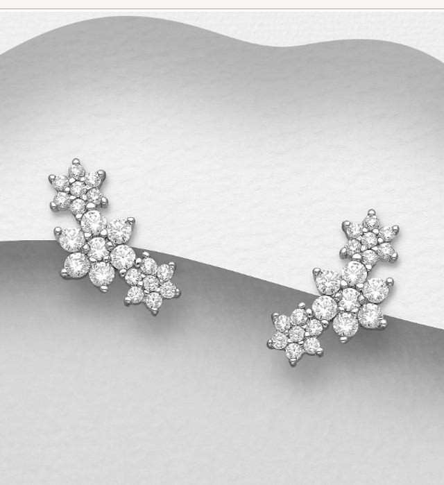Mini Flower Trio Sud Earring