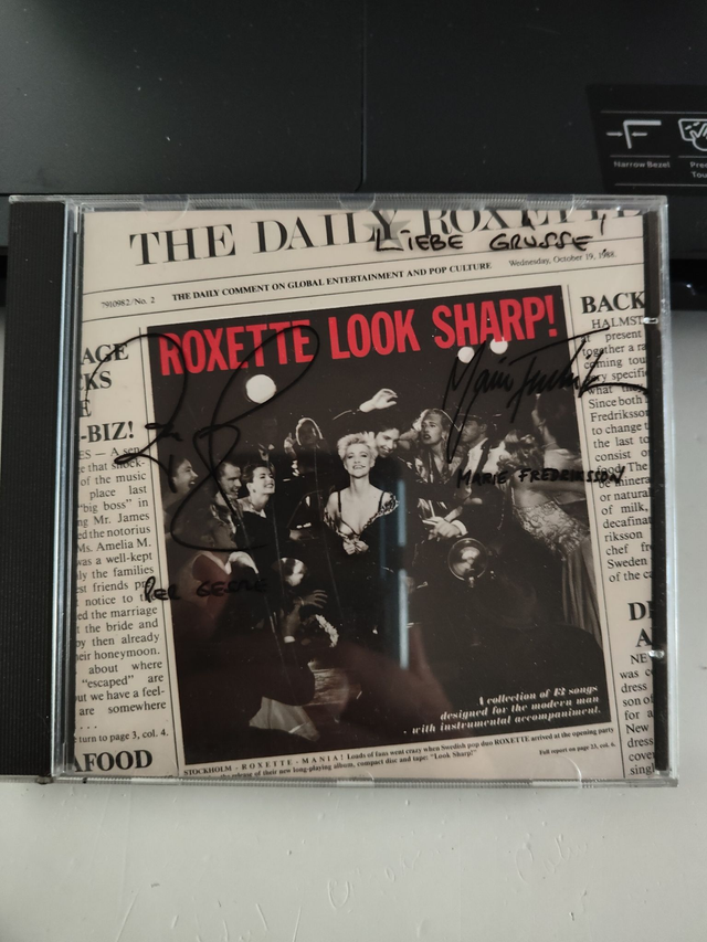 Roxette ‎– Look Sharp! Audio CD with original Roxette members autograph