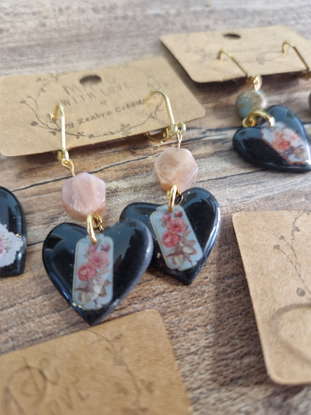 Boucles Grace et pierre de soleil