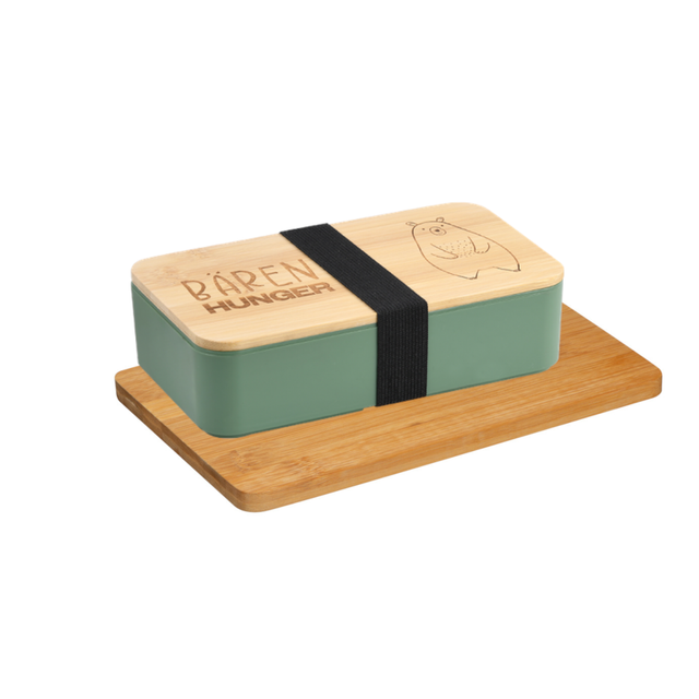 Bärenhunger Lunch-Set personalisiert FSC®-zertifiziertem Bambus 