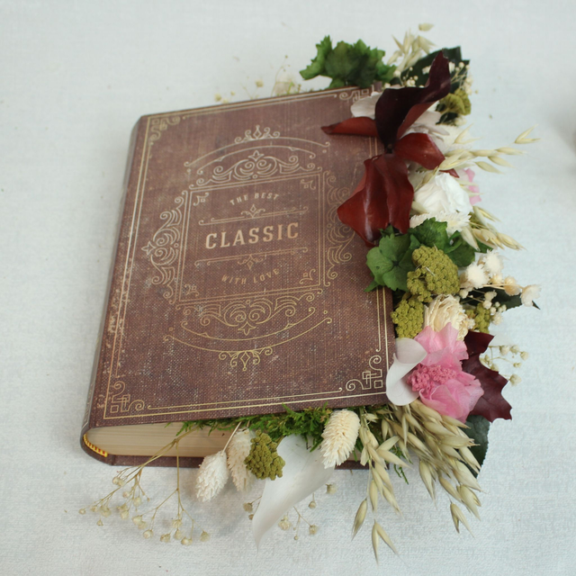 0SC602 LIBRO FLOR PRESERVADA. PEQUEÑO 32cm