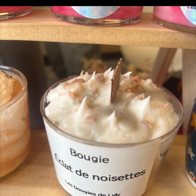 Bougie gourmande éclat de noisettes 