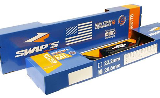 Swaps - Guidon CROSS Fatbar Alu - CR HIGH Ø28.6 mm - Noir Mat