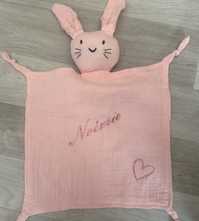 Doudou en gaze de coton personnalisé