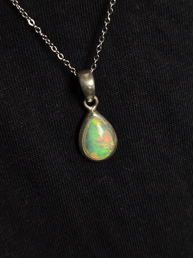 Pendentif Opale Welo n°3, argent 925