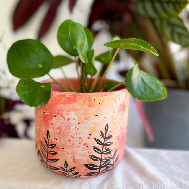 Grand pot effet aquarelle