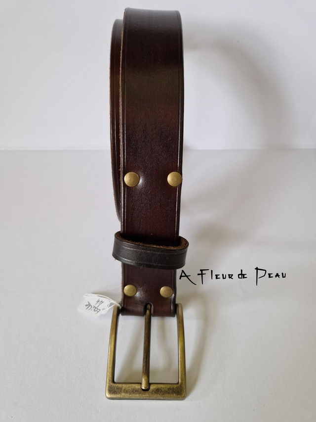 Ceinture cuir marron foncé