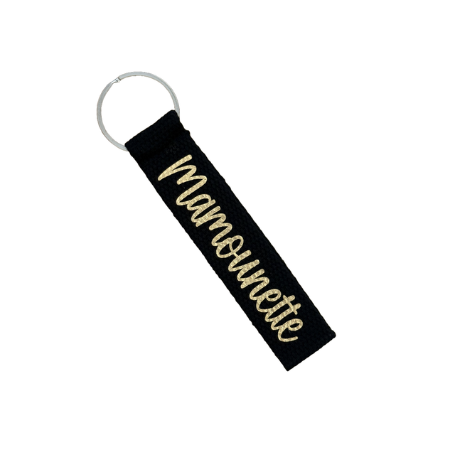 Porte Clé Noir et Doré Mamounette