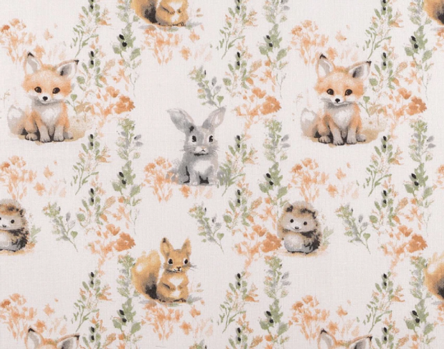 Algodón ANIMALES DEL BOSQUE