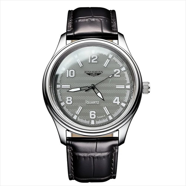 montre pour hommes bracelet cuir étanche 3 bars