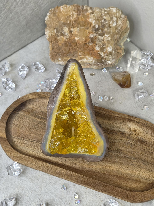 Illusion Géode Musc Citrine (G.CI.524)