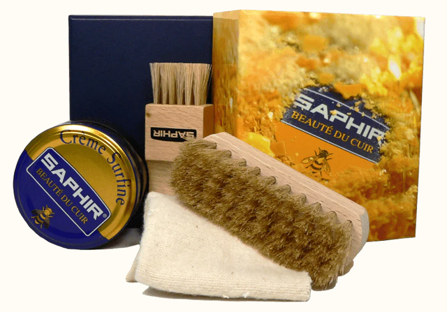 SAPHIR BEAUTÉ DU CUIR - WAX BOX FILLED- Leather Care Gift Set