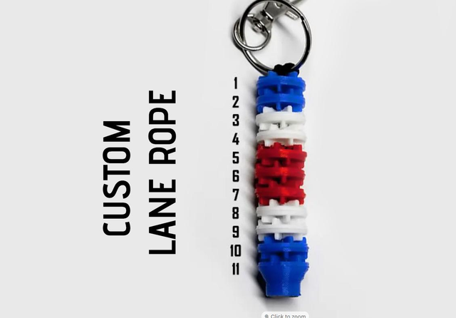 Custom Swimming Lane Rope Keyring