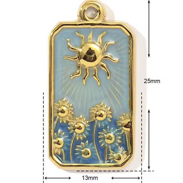 Charm sole e tarassaco celeste 