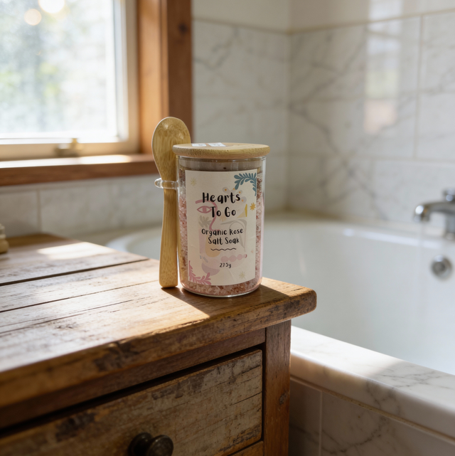 Organic Rose Salt Soak