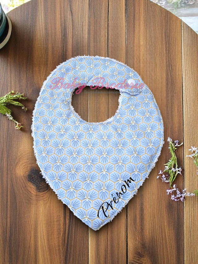 Bandana bleu claire à motifs géométrique