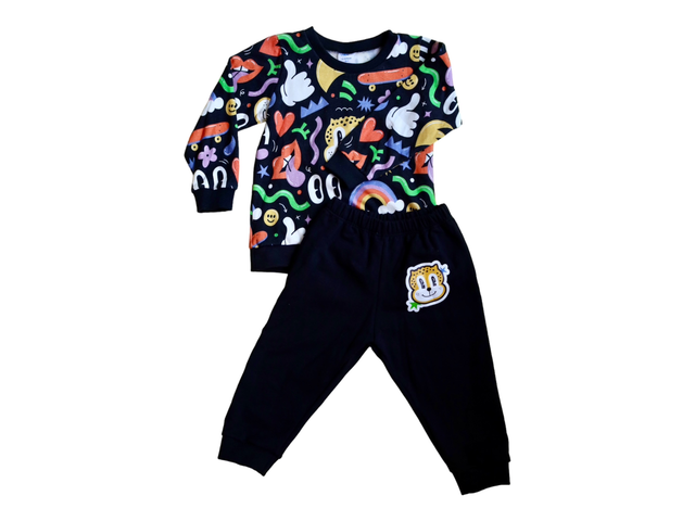 Conjunto Algodón orgánico Cartoons 