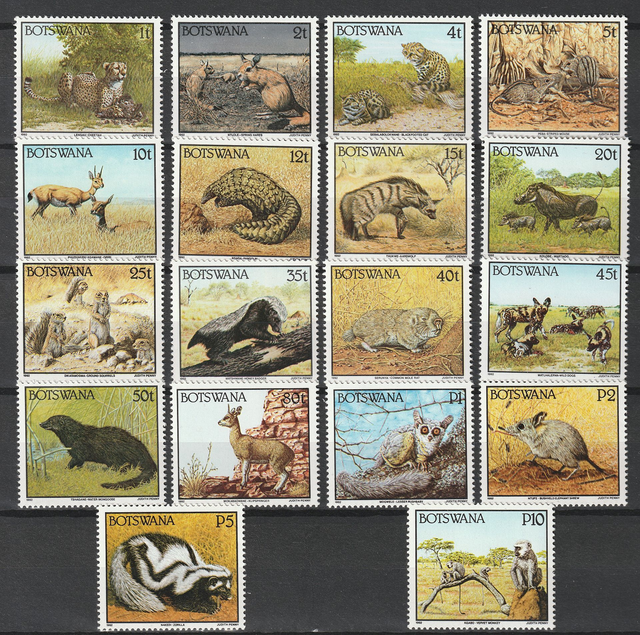 Botswana  1992  Wildlife,Animals set  MNH