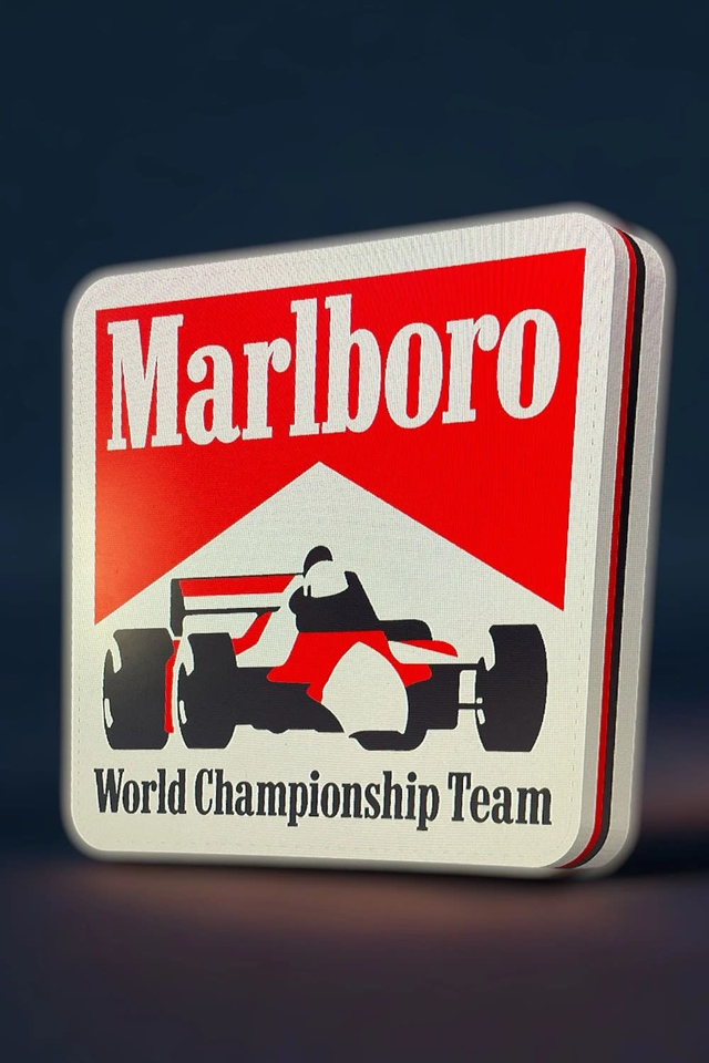 Lampe LED Marlboro F1 – Ambiance rétro motorsport