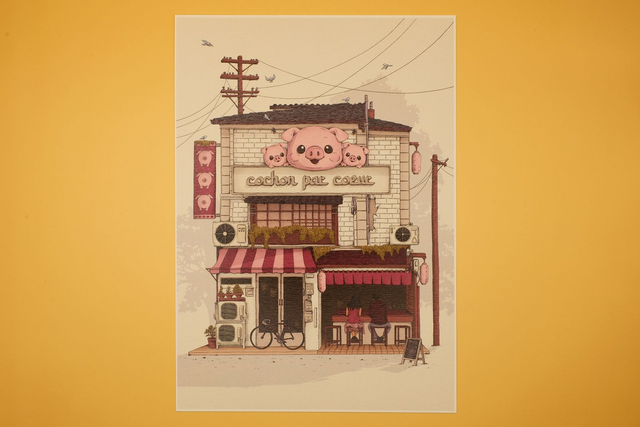 Print A5 - Cochon par cœur