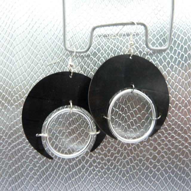 Boucle d&#039;oreille vinyle &quot;Lunaire&quot;