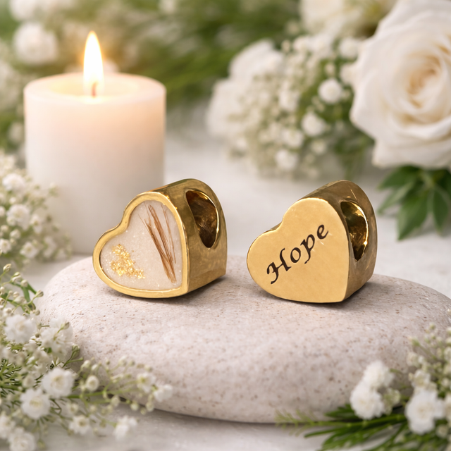 Custom Made Engraved Memorial Heart Charm