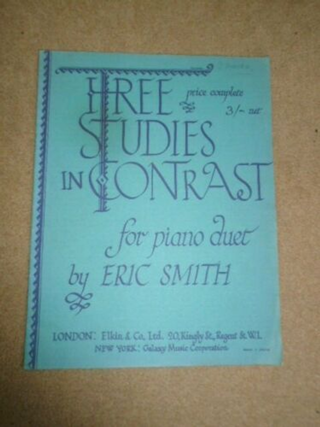 Three studies in contrast for piano duet by eric smith
