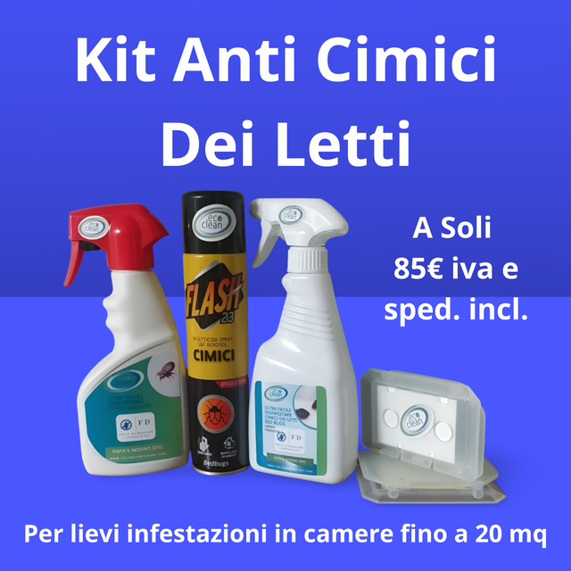 Kit Disinfestazione Cimici Dei Letti Per Trattare Fino a 20Mq