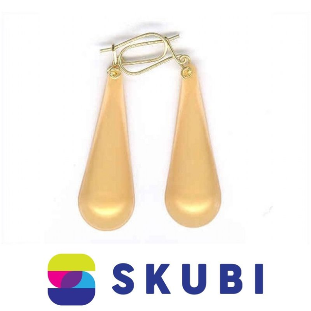 RETRO NÁUŠNICE PLASTOVÉ - KAPKY - 4 CM - NA HÁČKU (č. 134)