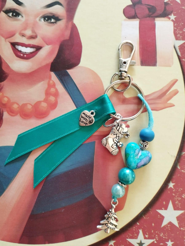 Gri- Gri Porte clés - Noël bleu