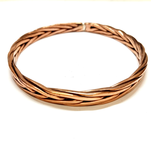 Bracelet jonc en cuivre ethnique 