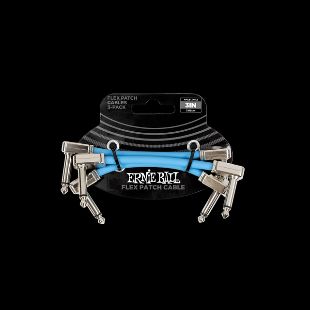 Cable flexible Ernie Ball P06451 varios colores (paquete de 3, 3 pulgadas)