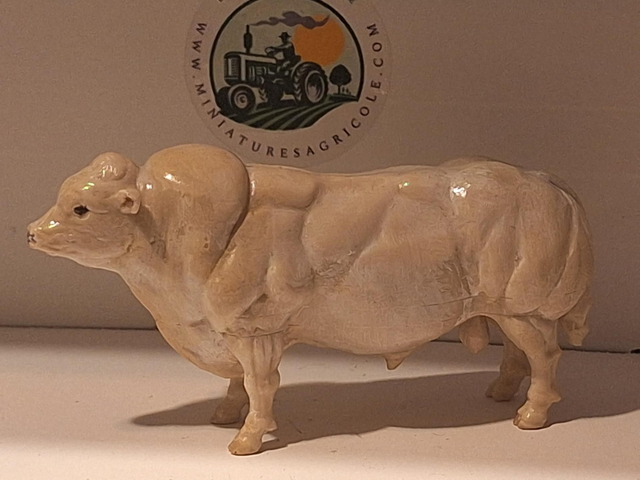 Miniature taureau bleu blanc belge BBB5 1:32