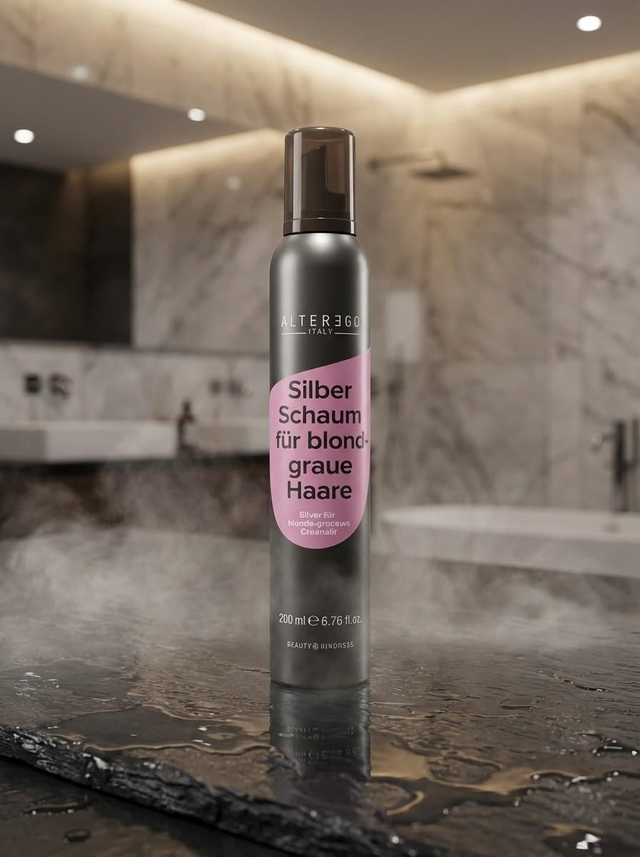 Silberschaum für blond oder graues Haar