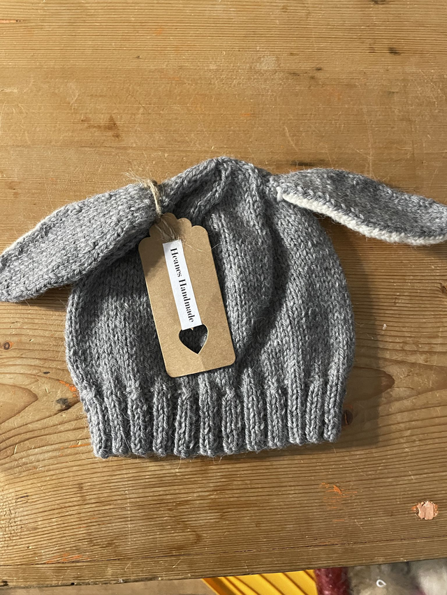 Child Hand knitted Bunny Hat 