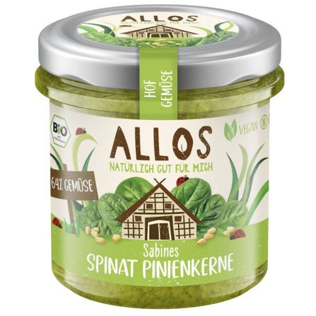 Allos Brotaufstrich Sabines Spinat Pinienkerne 135g