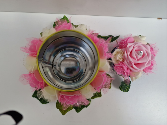 Boite A Bijoux Boite Décorative Avec Fleurs Roses Et Blanches