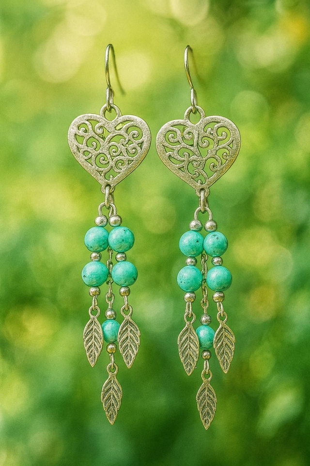 Boucles d'oreilles Howlite Turquoise - Patience, Apaisement, Volonté
