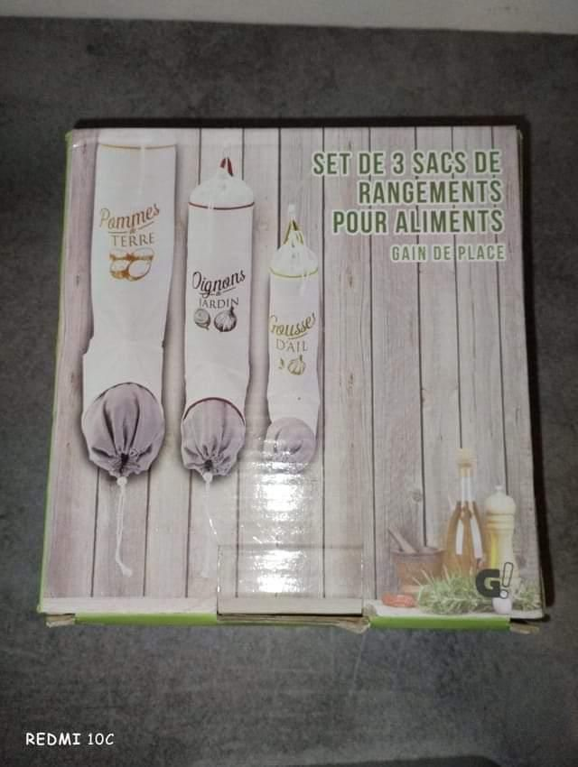 Set de 3 sacs de rangement pour aliments
