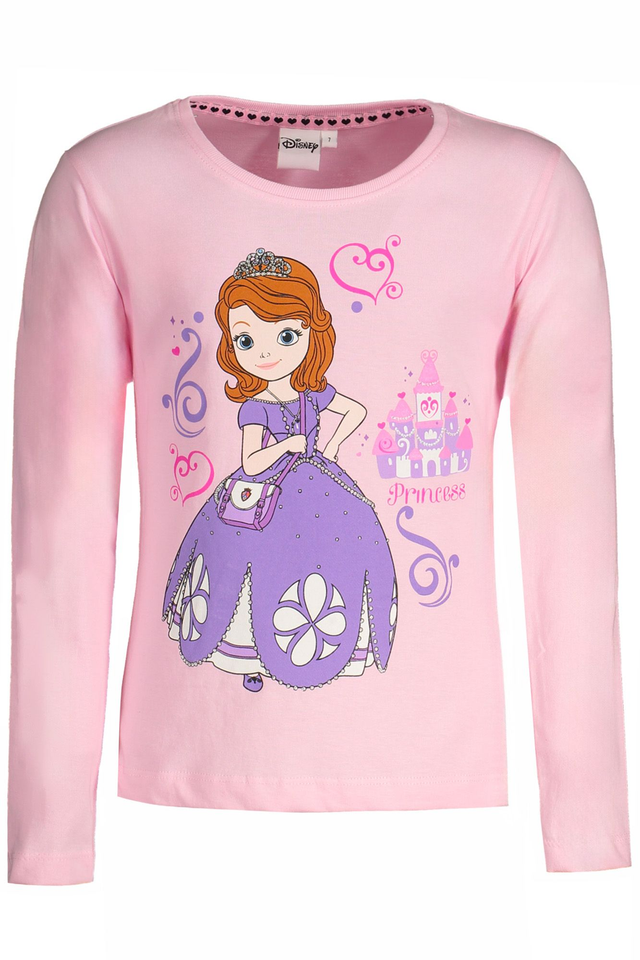 DISNEY T-SHIRT MANICHE LUNGHE BAMBINA ROSA