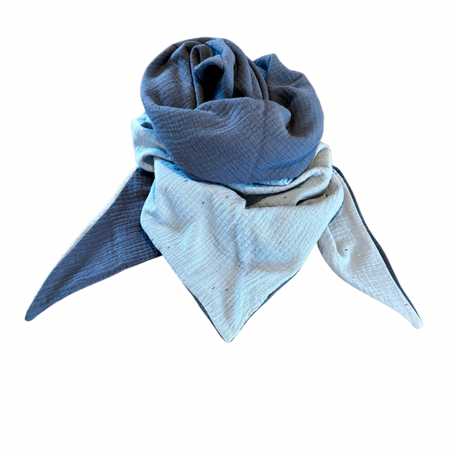 XXL-Musselintuch "Romy", light grey - anthracite