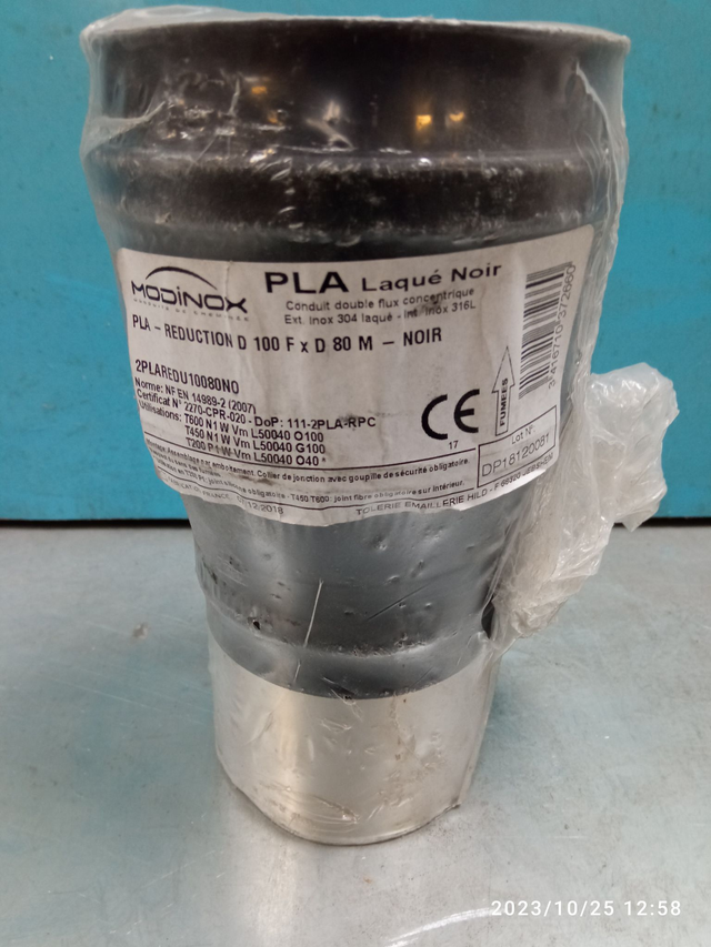 PLA - réduction FM 100 80 NOIR - 2PLAREDU10080NO 