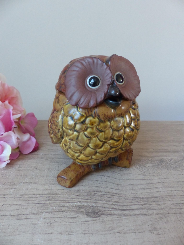 Théière Chouette Vintage en Grès Japonais - Authentique Création Japonaise - Collection pour Amateur de Théières, Oiseaux Artisanat Japonais