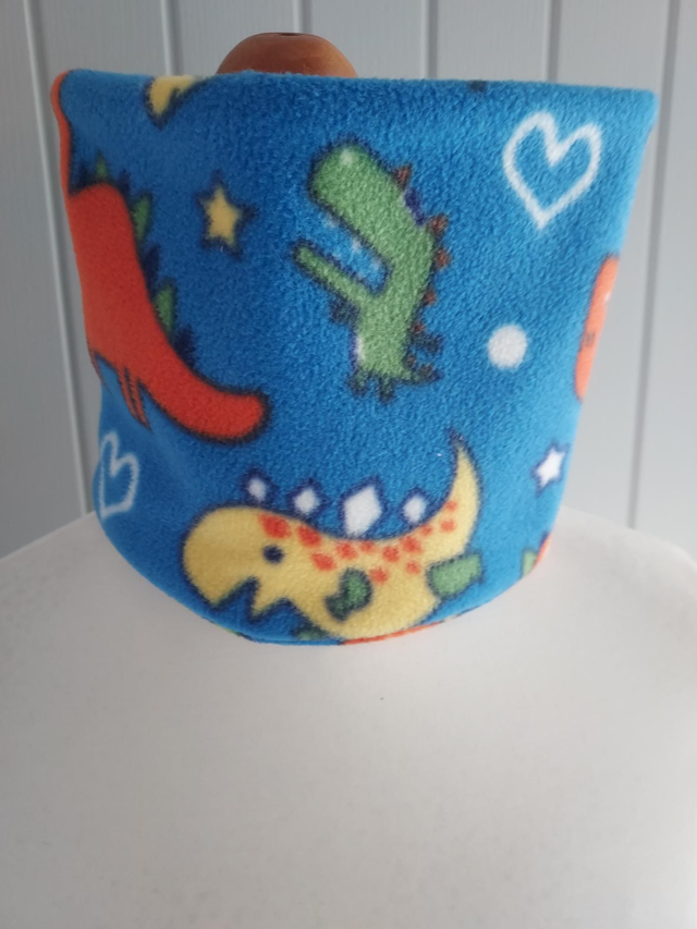 Dinosaur Soft Fleece Neck Warmer, Snood with Dinosaur Fleece