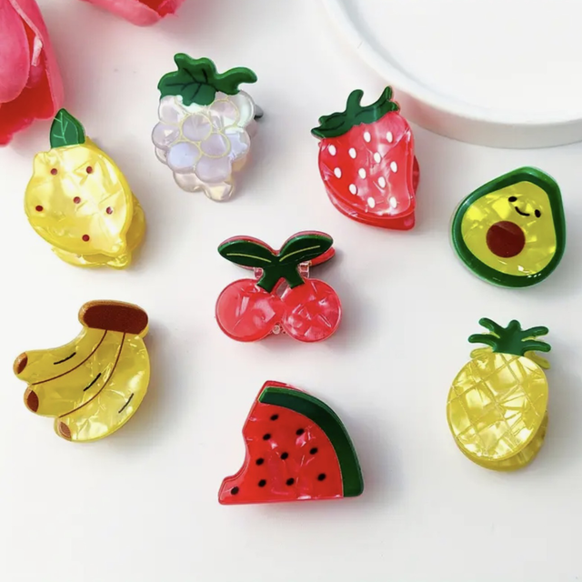 Fruit hair clips