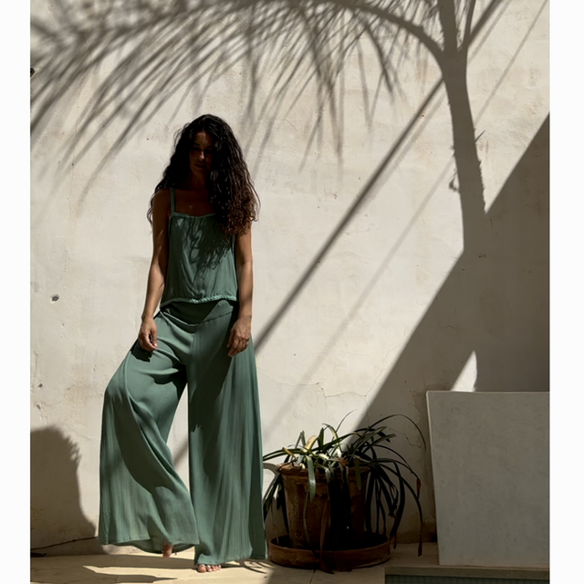 Conjunto Crêpe Turquesa AGOTADO