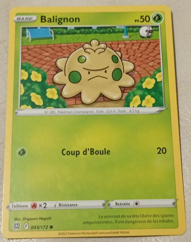 Carte pokémon Balignon 