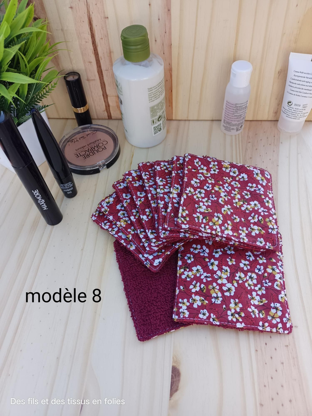 lot de 10 lingettes lavables 